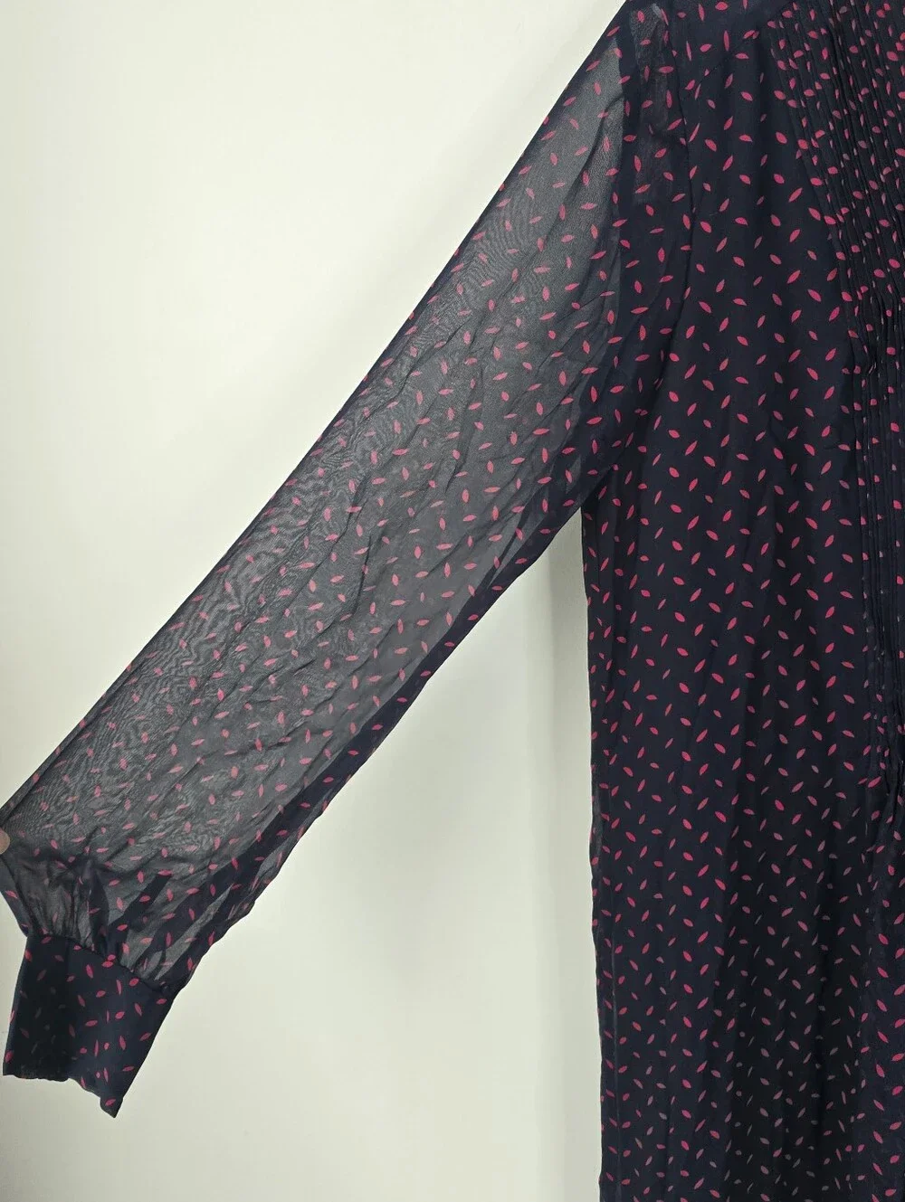 DVF Diane von Furstenberg Kourtni Silk Dress Alexander Navy Bromley Dot 10 NWT